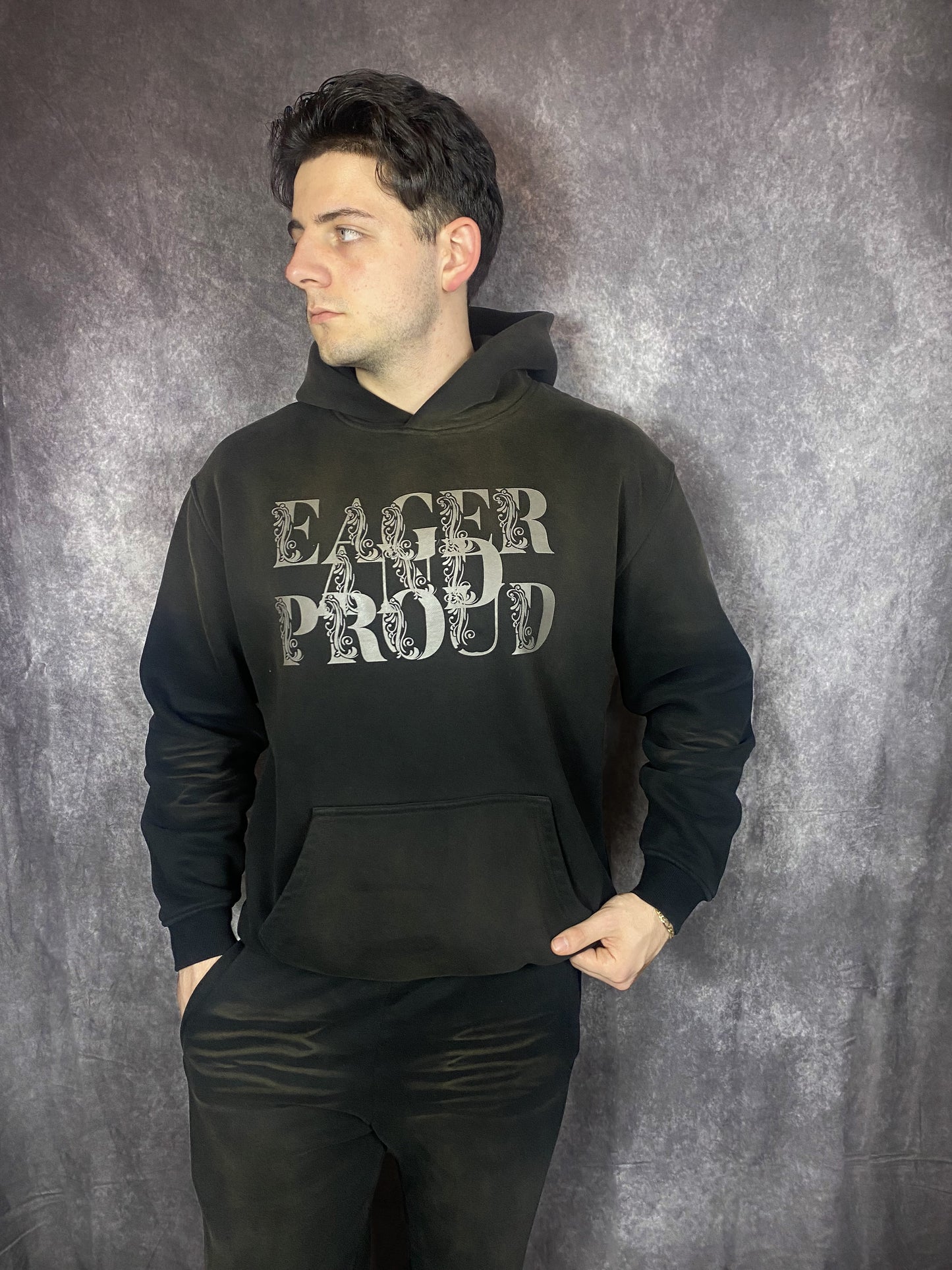 Crease fading hoodie