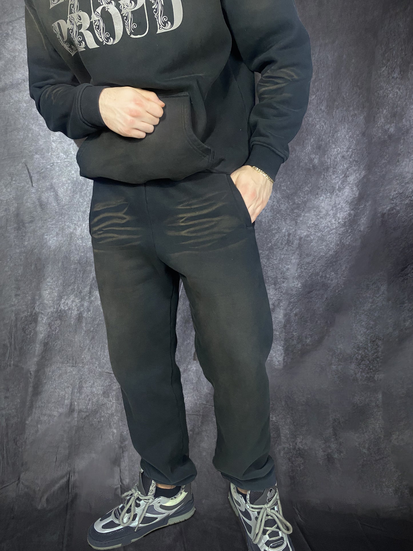 Crease fading joggers