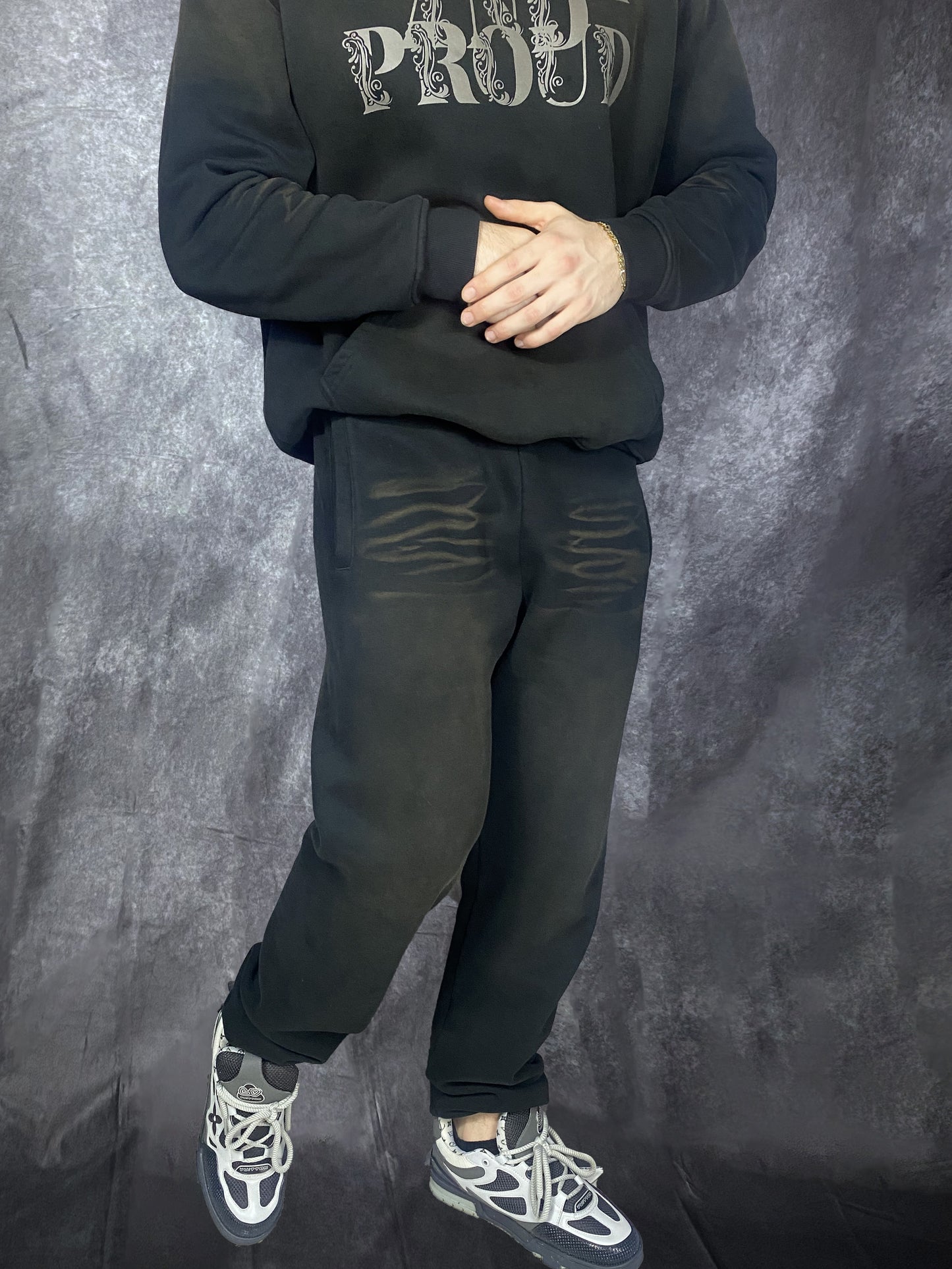 Crease fading joggers