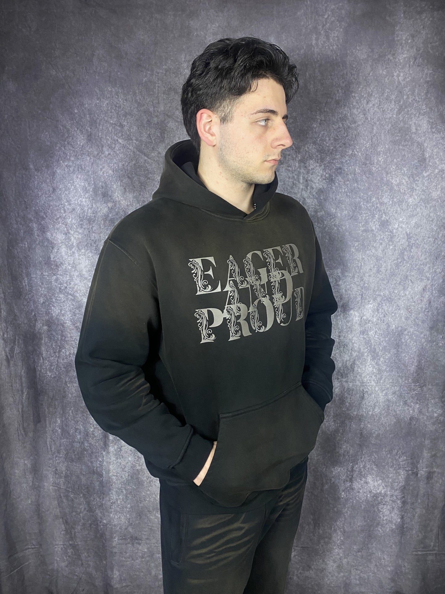 Crease fading hoodie
